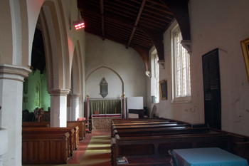 The south aisle looking east March 2010